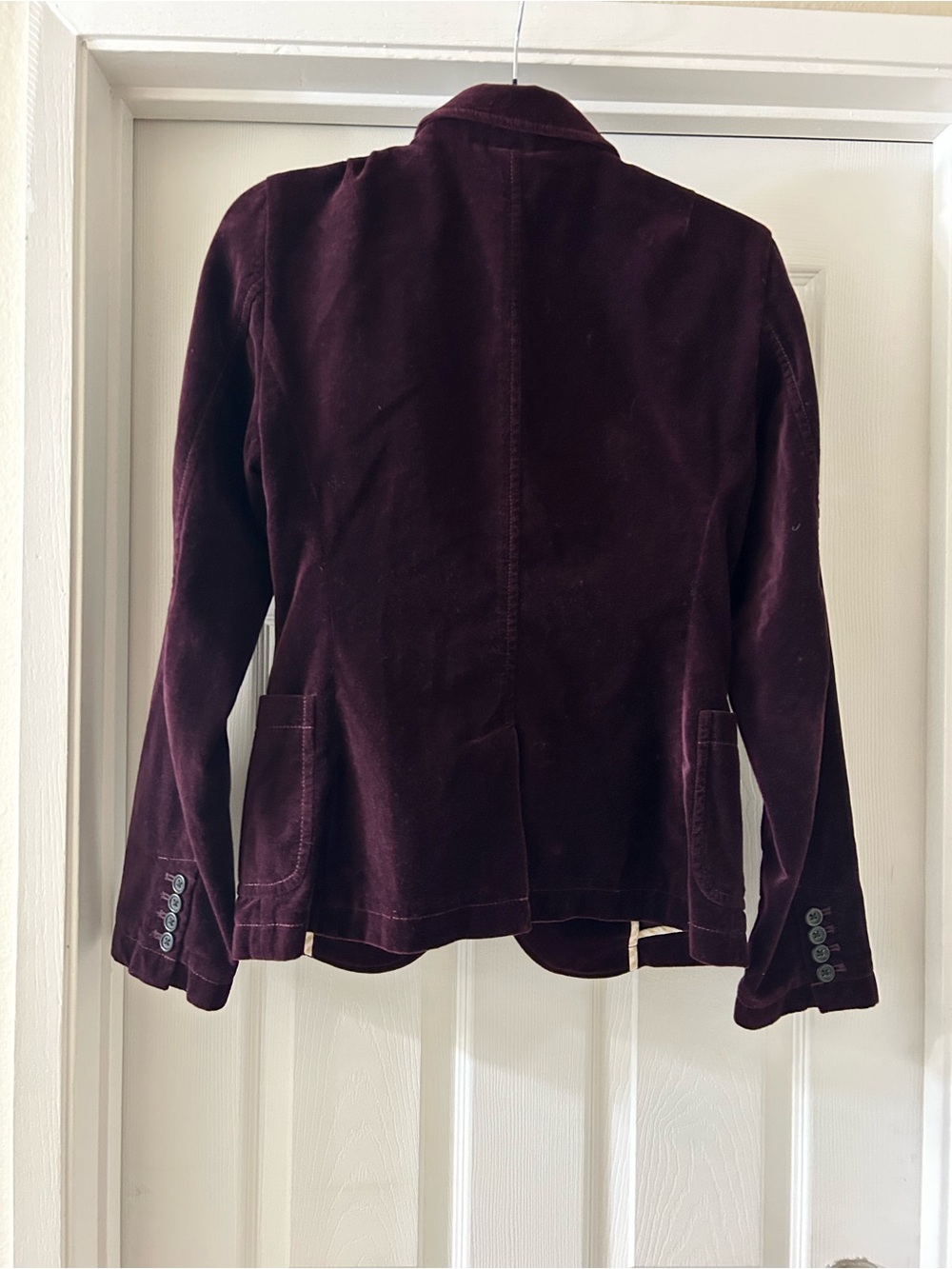 J. Crew Women's Velvet Blazer in Wine - Picture 2 of 3